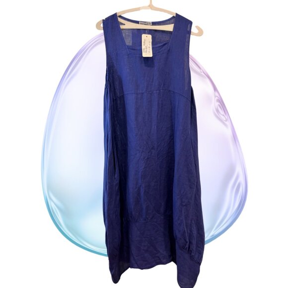 NWT Charlie Pure Linen Sleeveless Dress - Picture 1 of 5